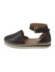 See by Chloé Leather Whipstitch Trim Espadrilles