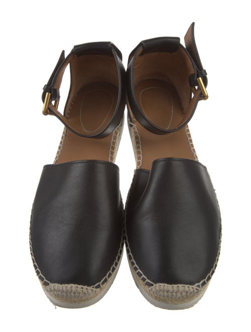 See by Chloé Leather Whipstitch Trim Espadrilles