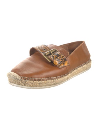 See by Chloé Leather Animal Print Espadrilles