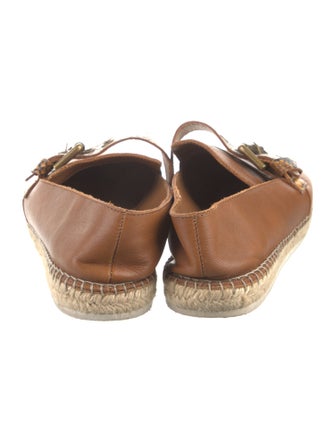 See by Chloé Leather Animal Print Espadrilles