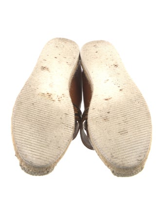 See by Chloé Leather Animal Print Espadrilles