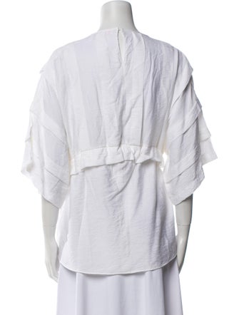 See by Chloé Bateau Neckline Three-Quarter Sleeve Blouse