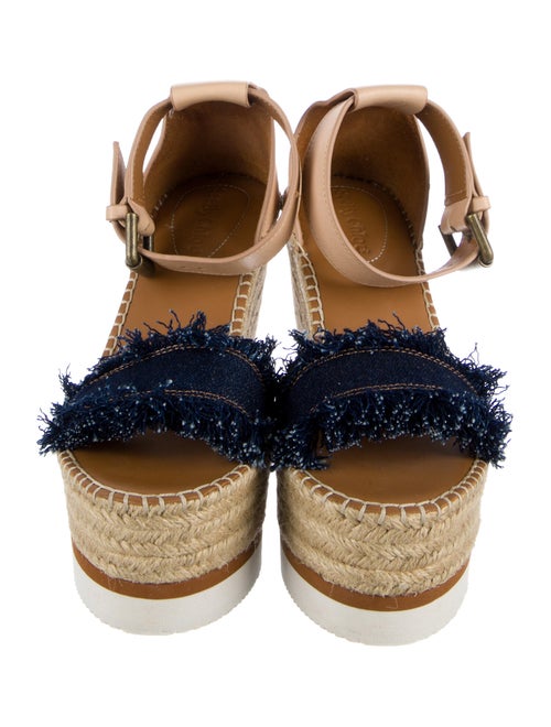 See by Chloé Denim Colorblock Pattern Espadrilles