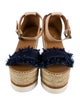 See by Chloé Denim Colorblock Pattern Espadrilles