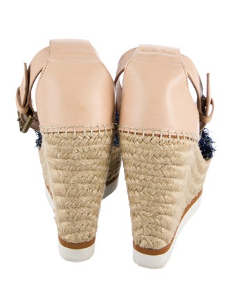 See by Chloé Denim Colorblock Pattern Espadrilles