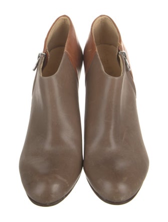 See by Chloé Leather Colorblock Pattern Boots