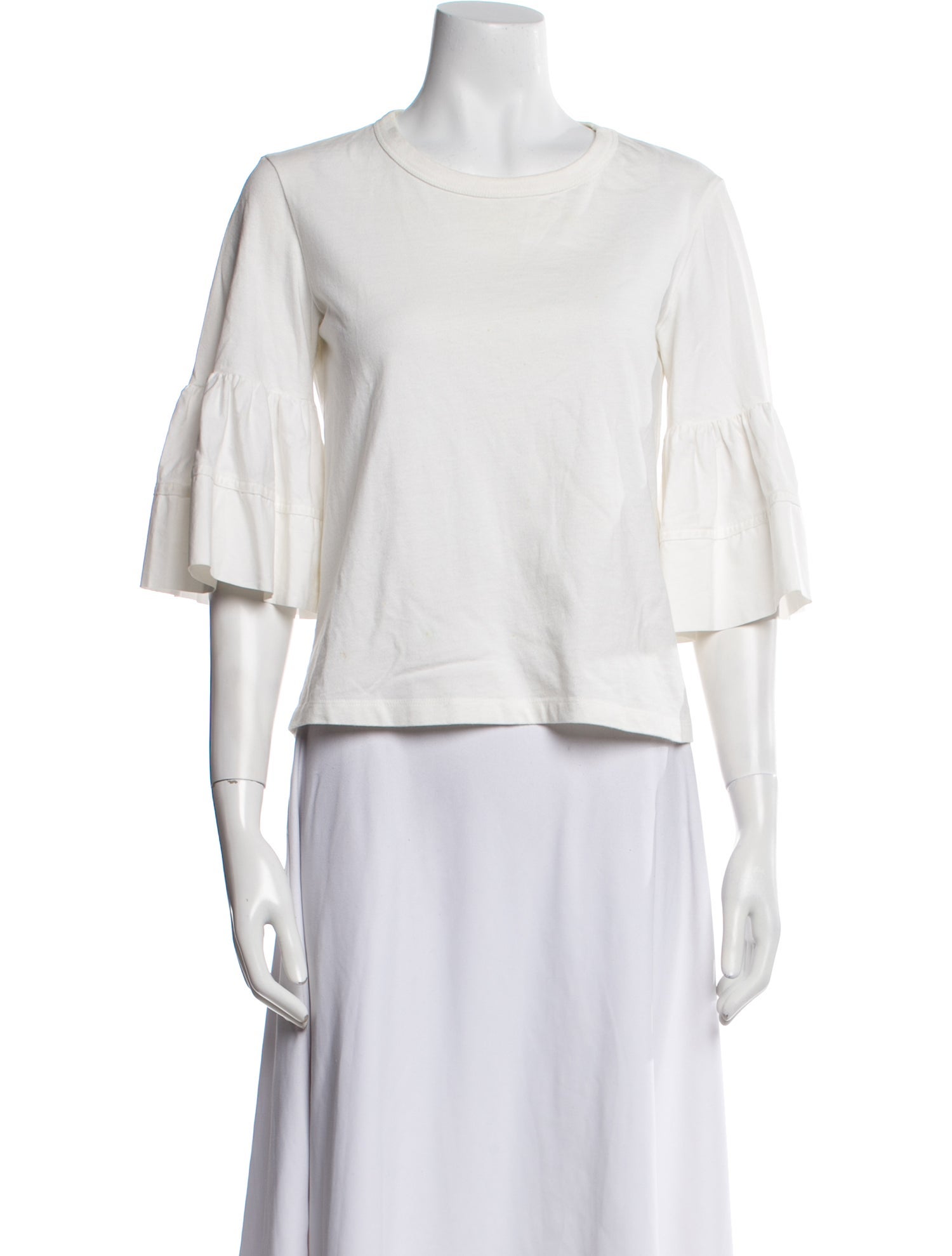 See by Chloé Bateau Neckline Three-Quarter Sleeve T-Shirt