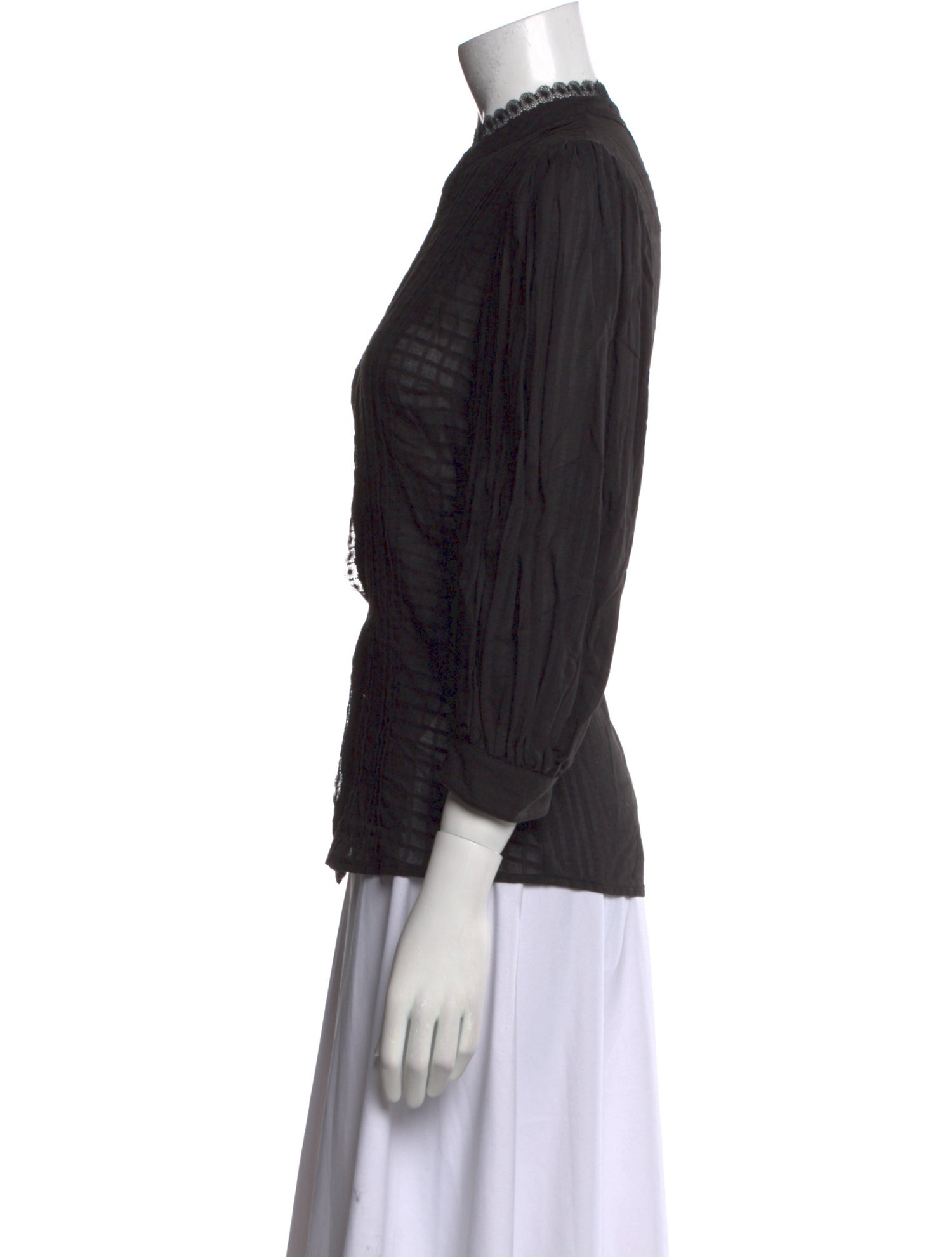 See by Chloé Striped Mock Neck Top