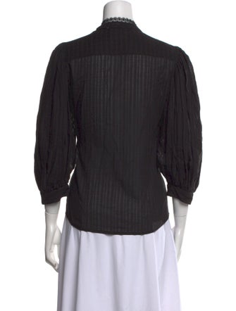 See by Chloé Striped Mock Neck Top