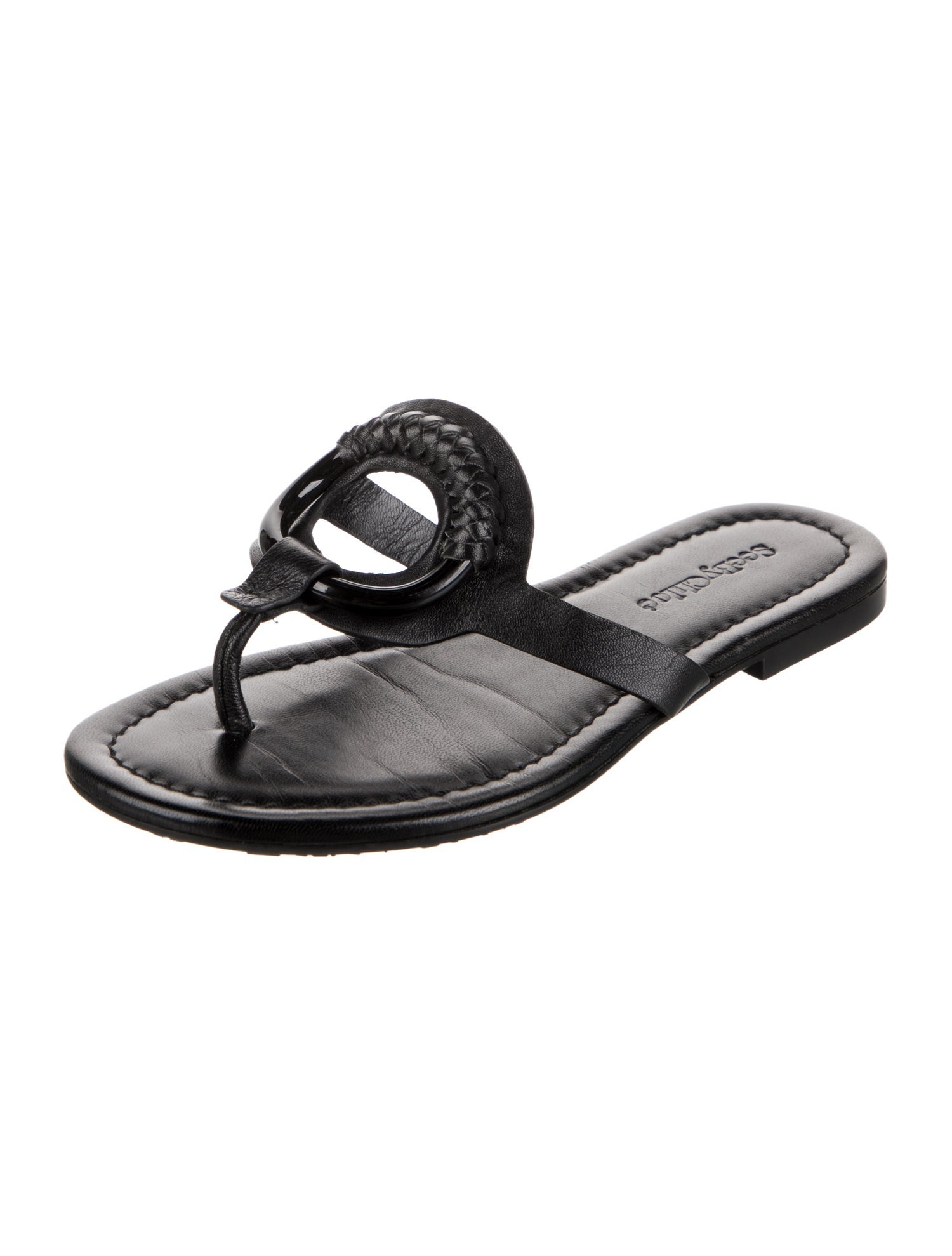 See by Chloé Leather Flip Flops