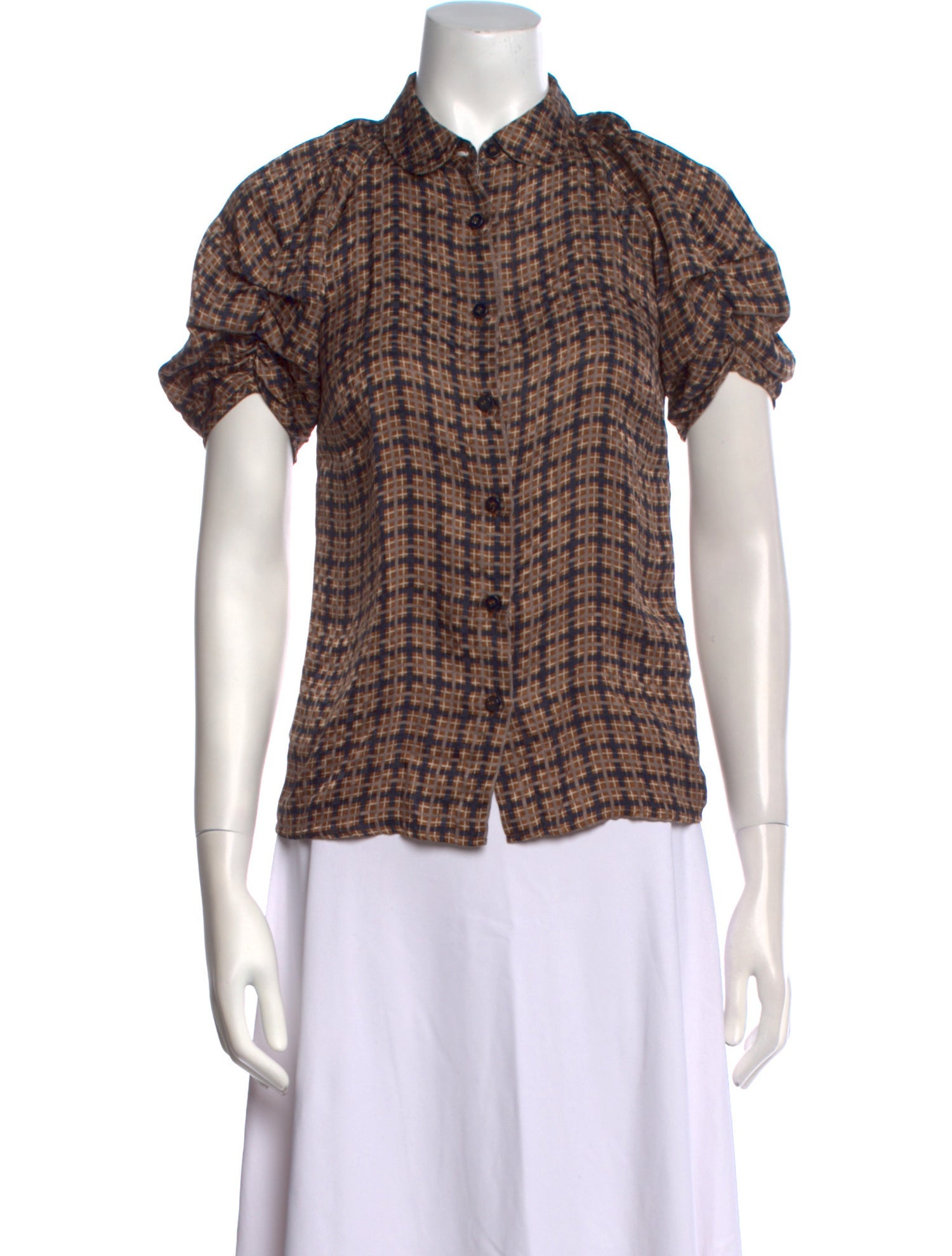 See by Chloé Silk Printed Button-Up Top