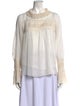 See by Chloé Bateau Neckline Long Sleeve Blouse