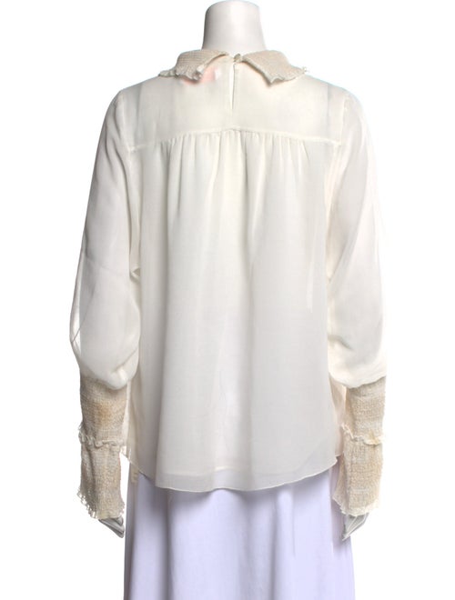 See by Chloé Bateau Neckline Long Sleeve Blouse