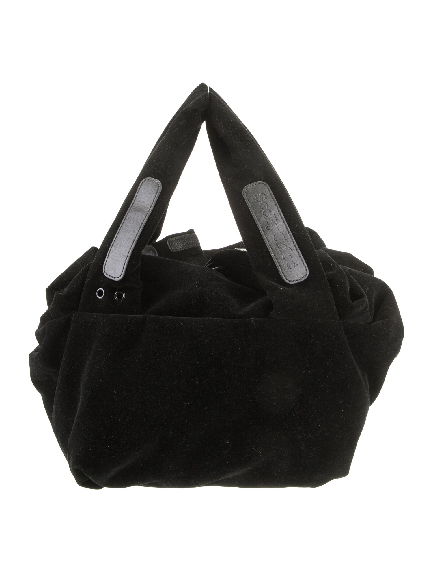 See by Chloé Velvet Top Handle Bag