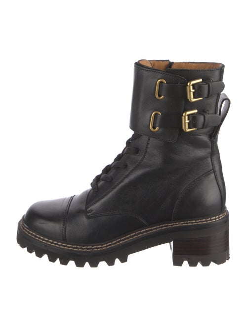 See by Chloé Leather Combat Boots