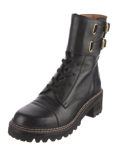 See by Chloé Leather Combat Boots