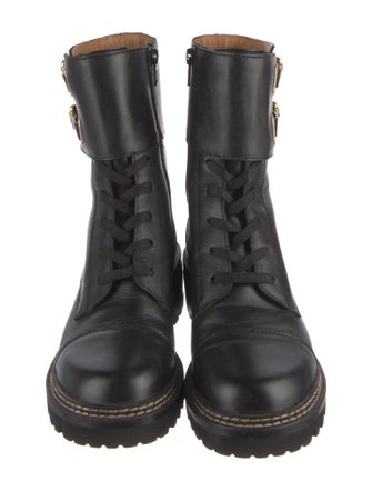 See by Chloé Leather Combat Boots