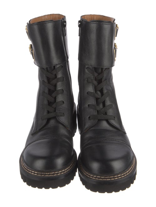 See by Chloé Leather Combat Boots