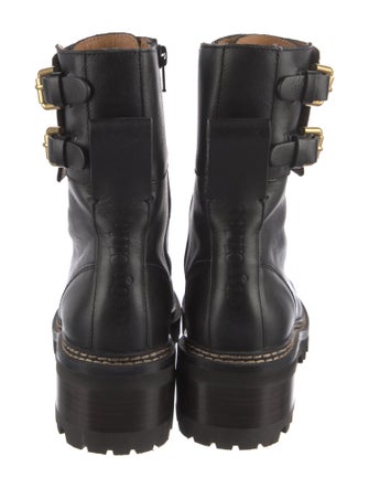 See by Chloé Leather Combat Boots