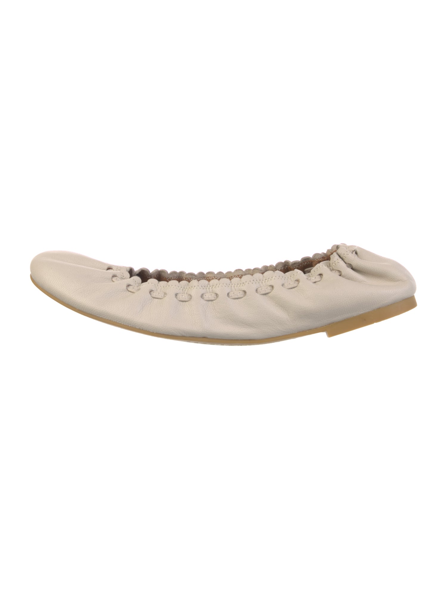 See by Chloé Leather Scalloped Accent Ballet Flats