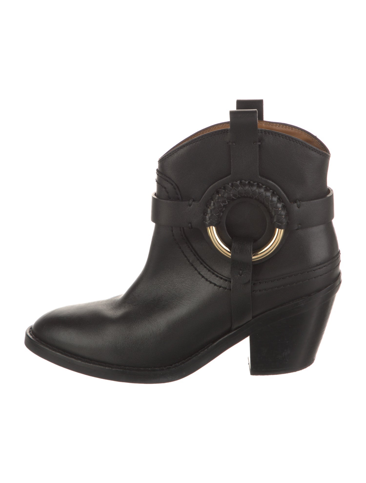 See by Chloé Leather Western Boots
