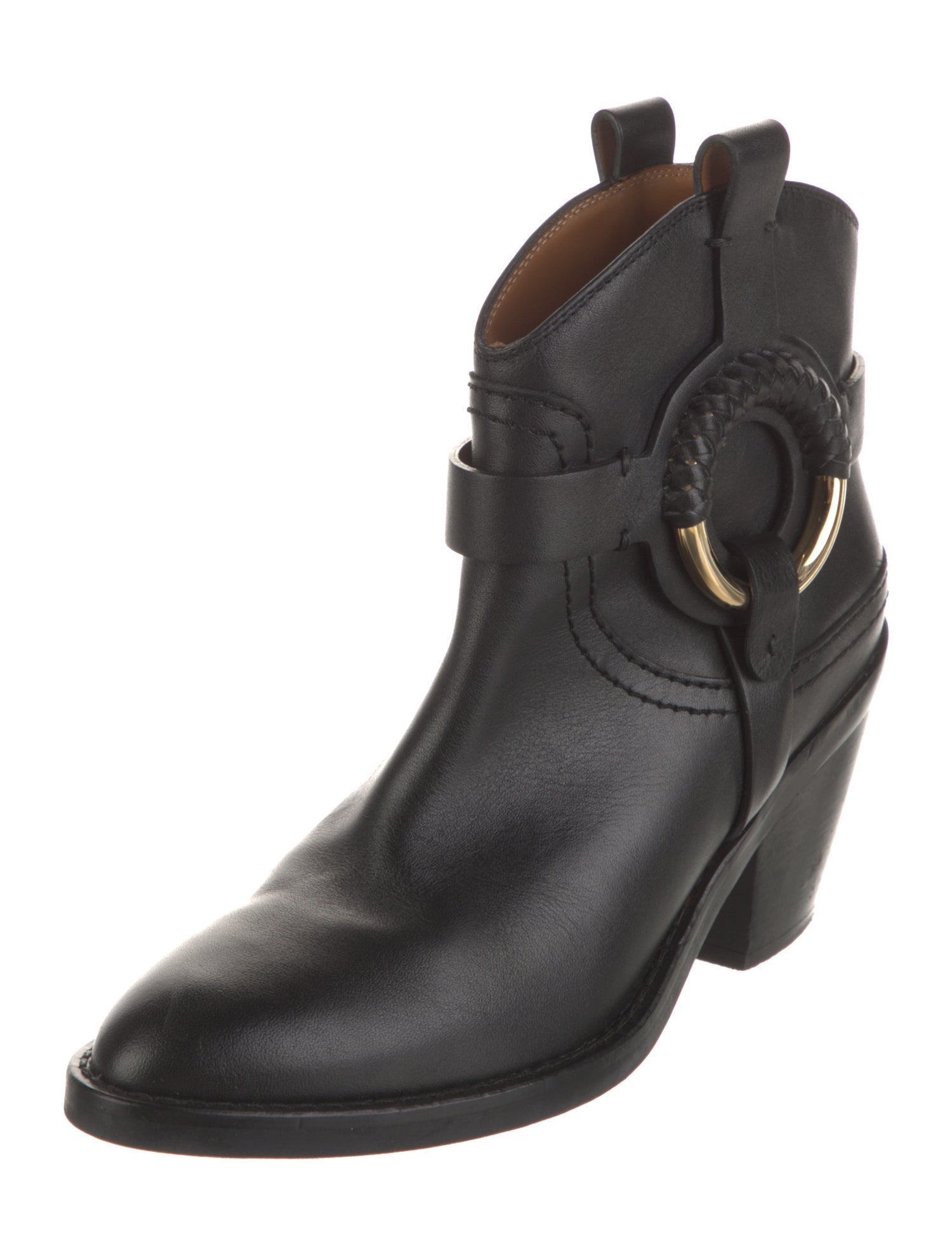 See by Chloé Leather Western Boots