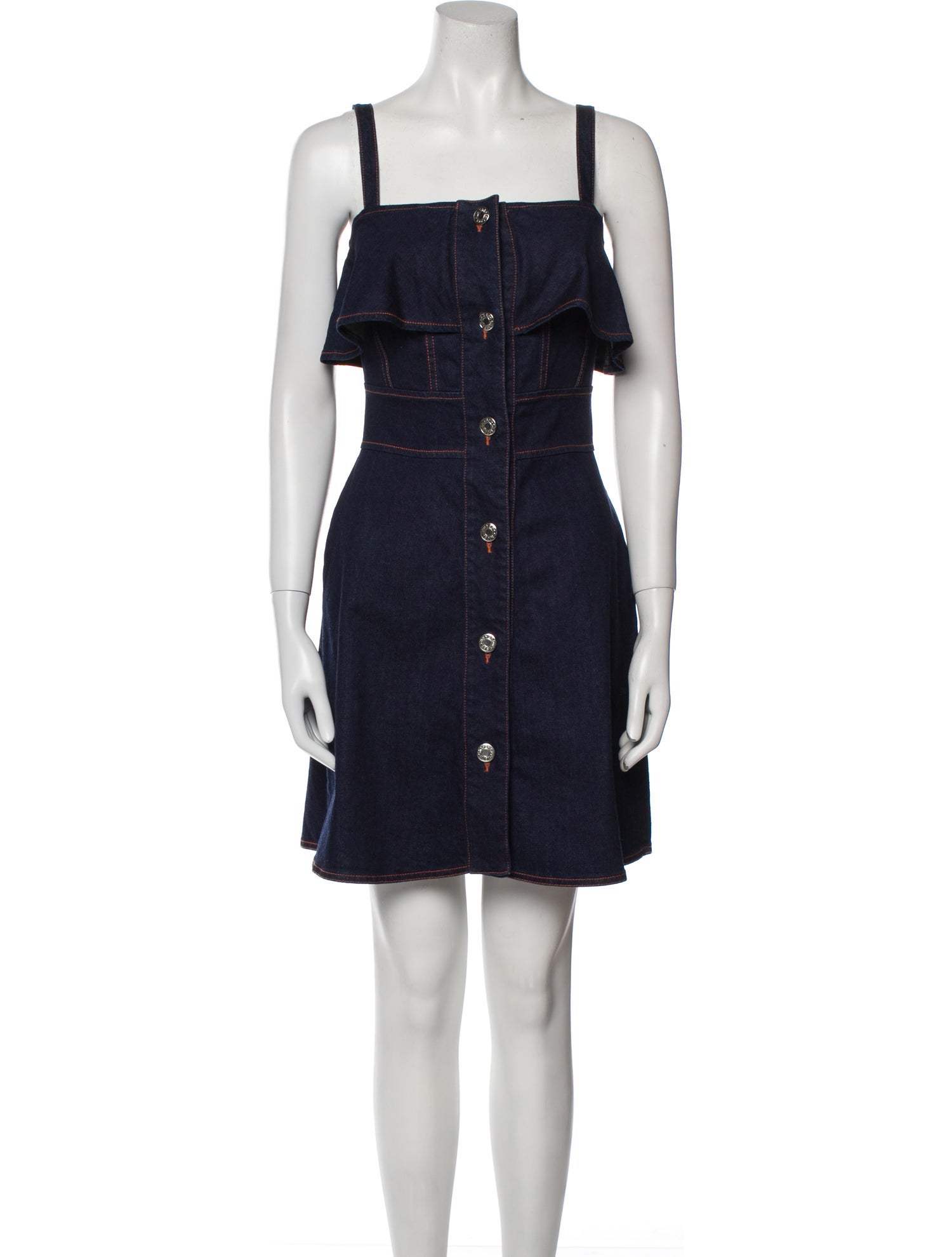 See by Chloé Square Neckline Mini Dress