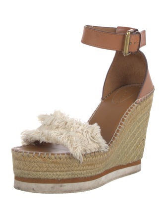 See by Chloé Leather Colorblock Pattern Espadrilles