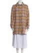 See by Chloé Wool Plaid Print Coat