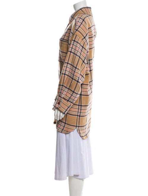 See by Chloé Wool Plaid Print Coat