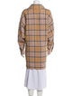 See by Chloé Wool Plaid Print Coat