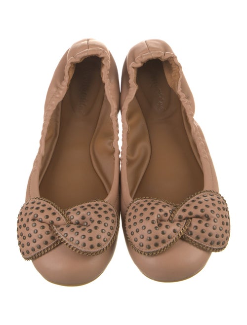 See by Chloé Leather Bow Accents Ballet Flats