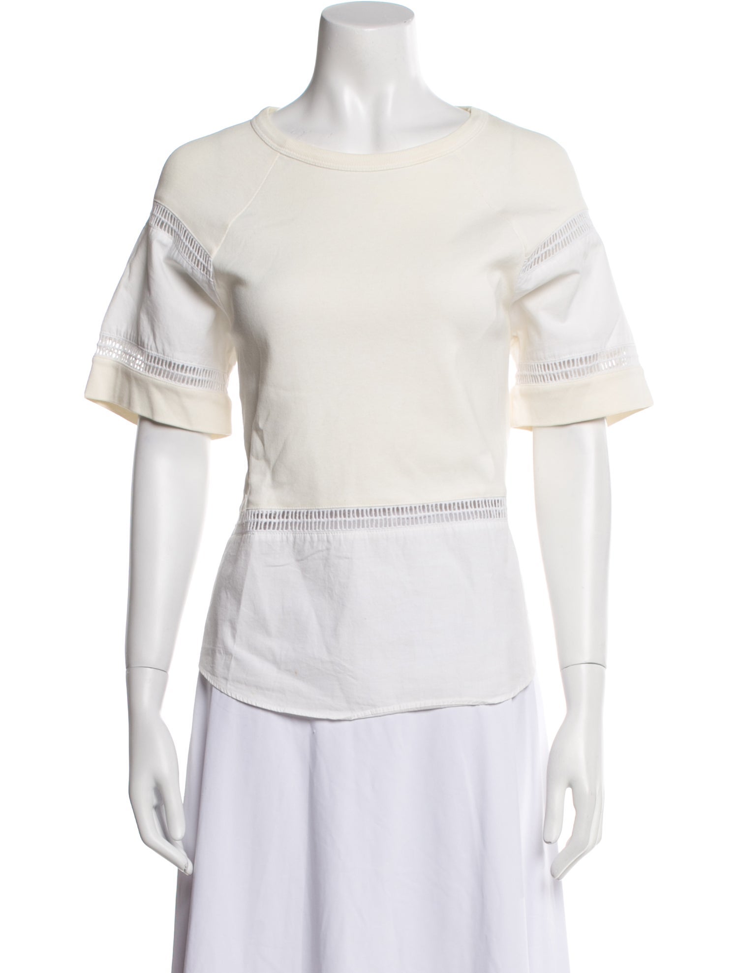See by Chloé Bateau Neckline Short Sleeve T-Shirt