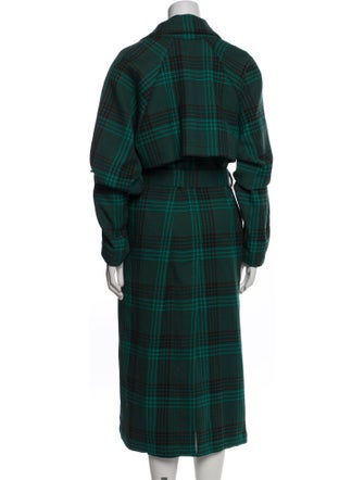 See by Chloé Plaid Print Trench Coat