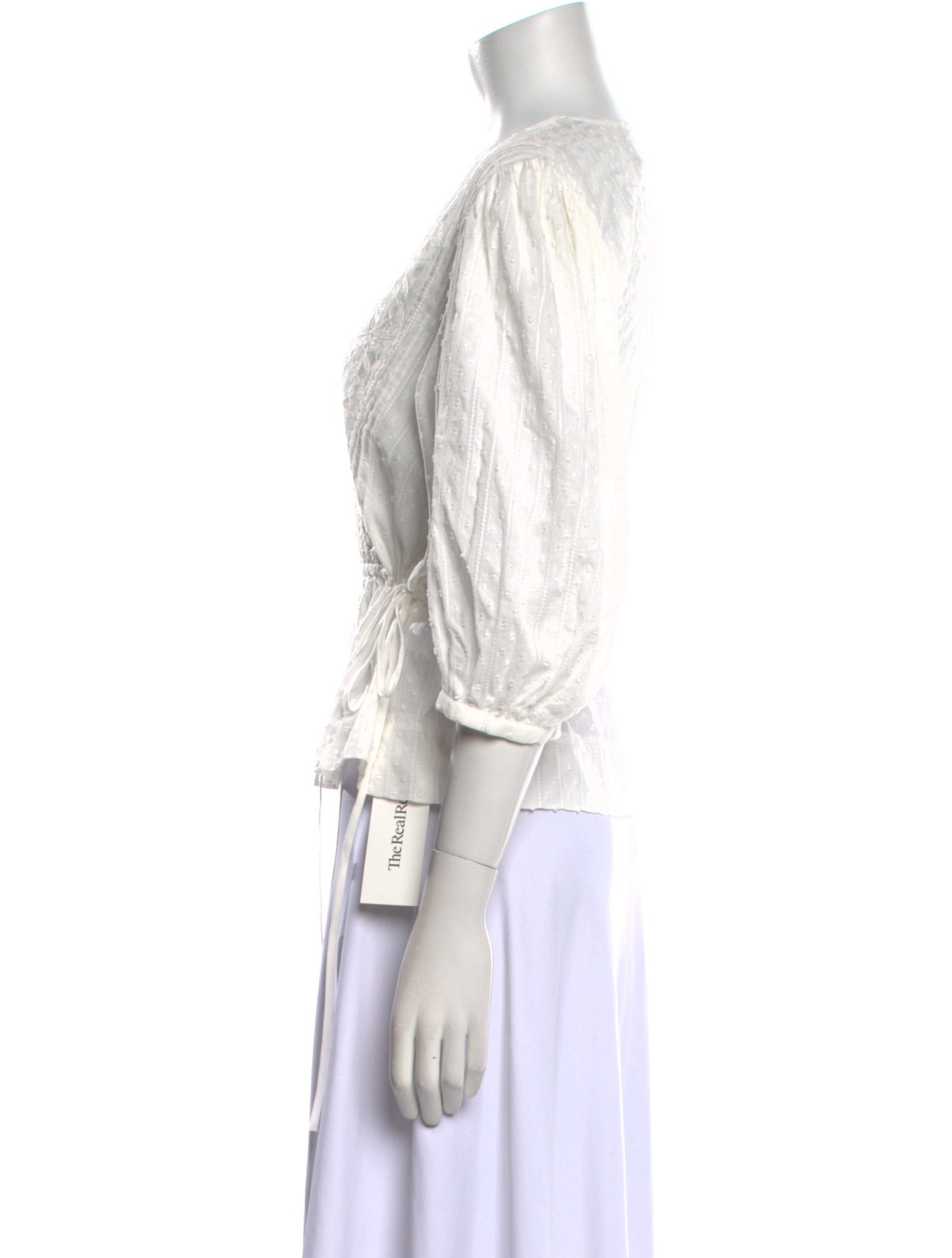 See by Chloé V-Neck Three-Quarter Sleeve Crop Top