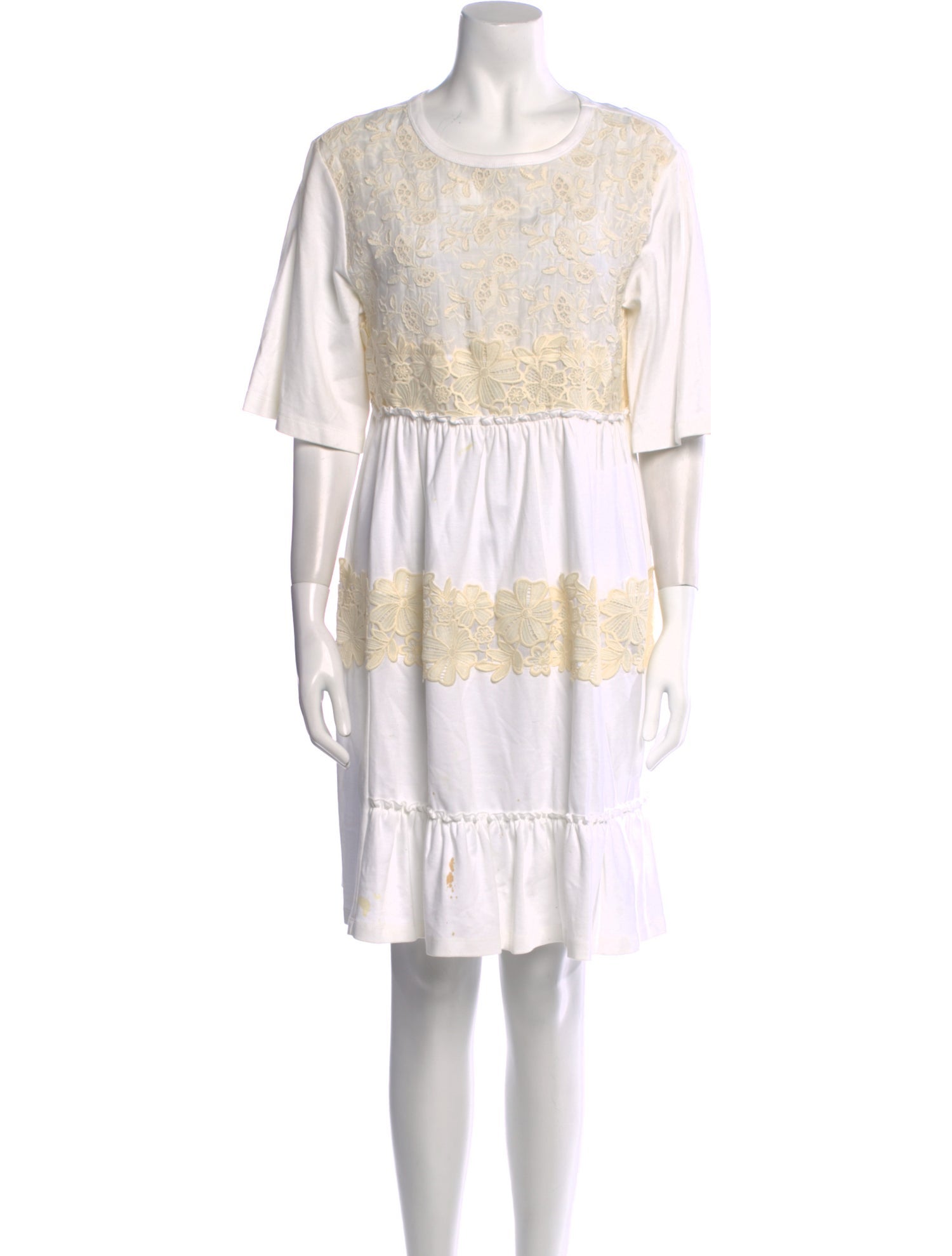 See by Chloé Lace Pattern Mini Dress