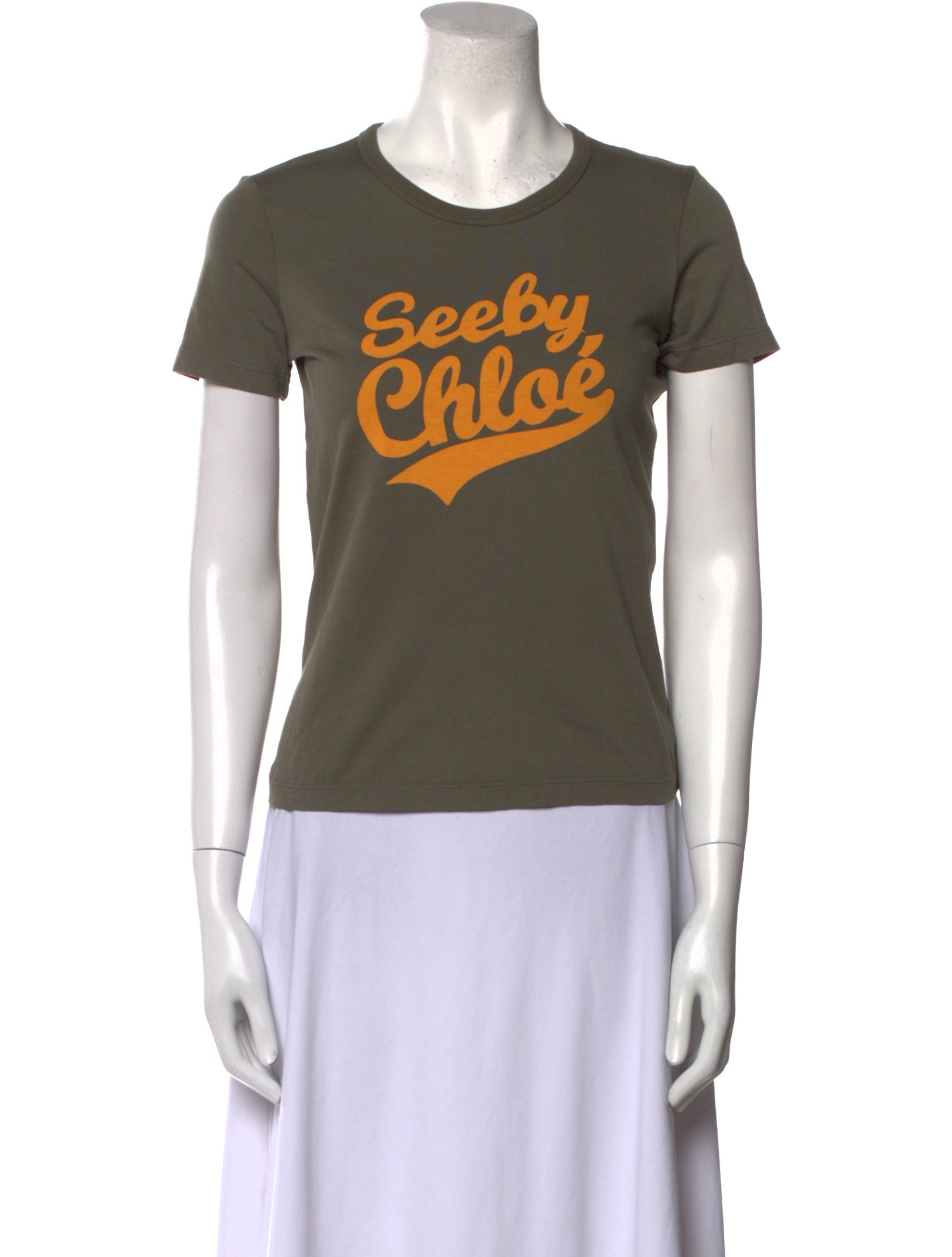 See by Chloé Graphic Print Crew Neck T-Shirt