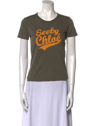 See by Chloé Graphic Print Crew Neck T-Shirt