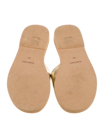 See by Chloé Patent Leather Printed Slides