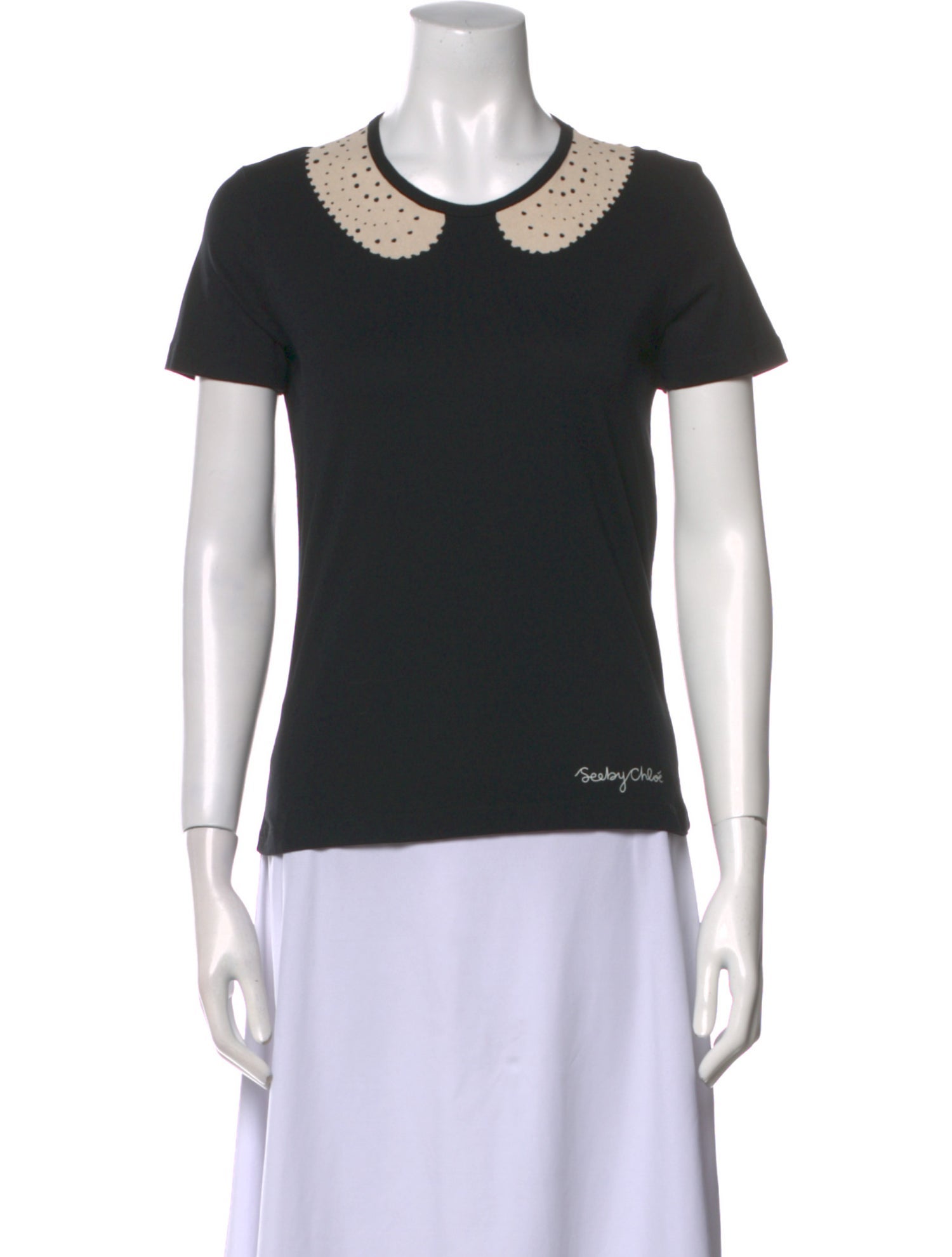 See by Chloé Crew Neck Short Sleeve T-Shirt w/ Tags