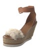 See by Chloé Leather Raw-Edge Trim Espadrilles