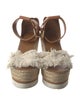 See by Chloé Leather Raw-Edge Trim Espadrilles