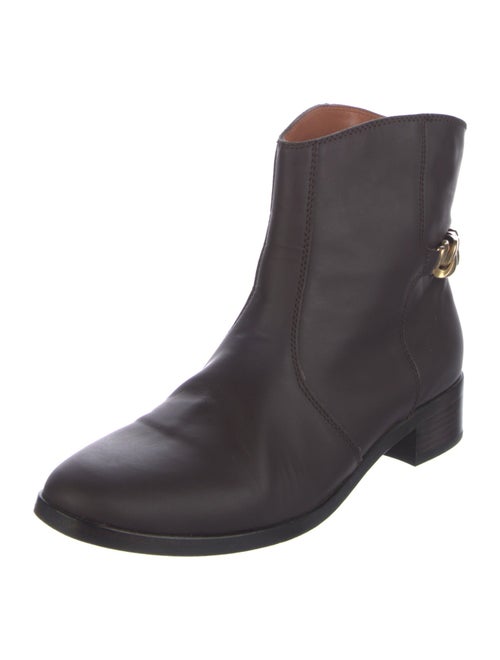 See by Chloé Leather Chain-Link Accents Boots