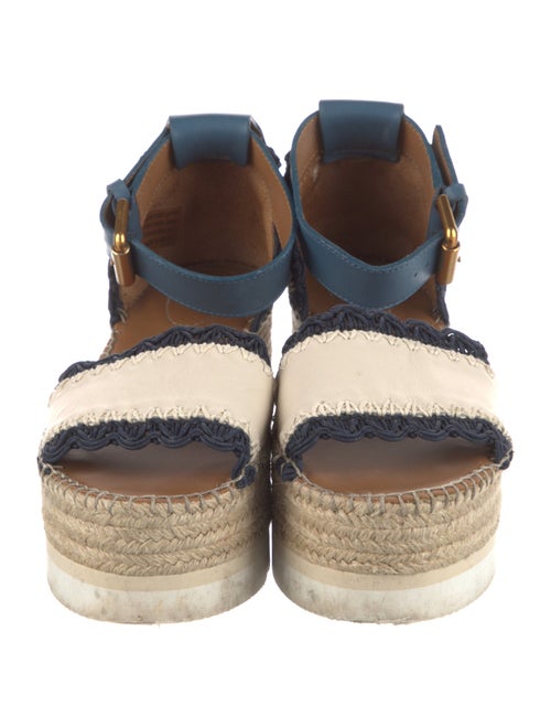 See by Chloé Leather Crochet Trim Espadrilles