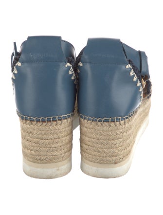 See by Chloé Leather Crochet Trim Espadrilles