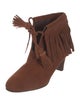 See by Chloé Suede Tassel Accents Lace-Up Boots