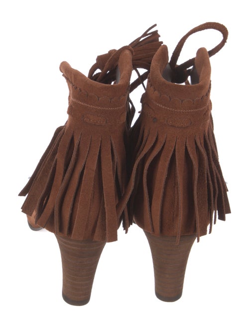 See by Chloé Suede Tassel Accents Lace-Up Boots