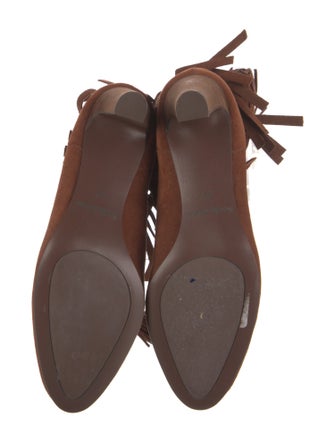 See by Chloé Suede Tassel Accents Lace-Up Boots