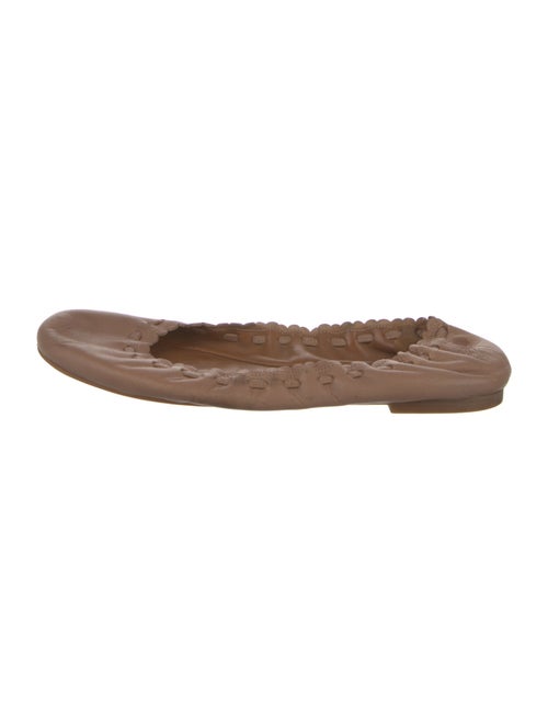 See by Chloé Leather Scalloped Accent Ballet Flats