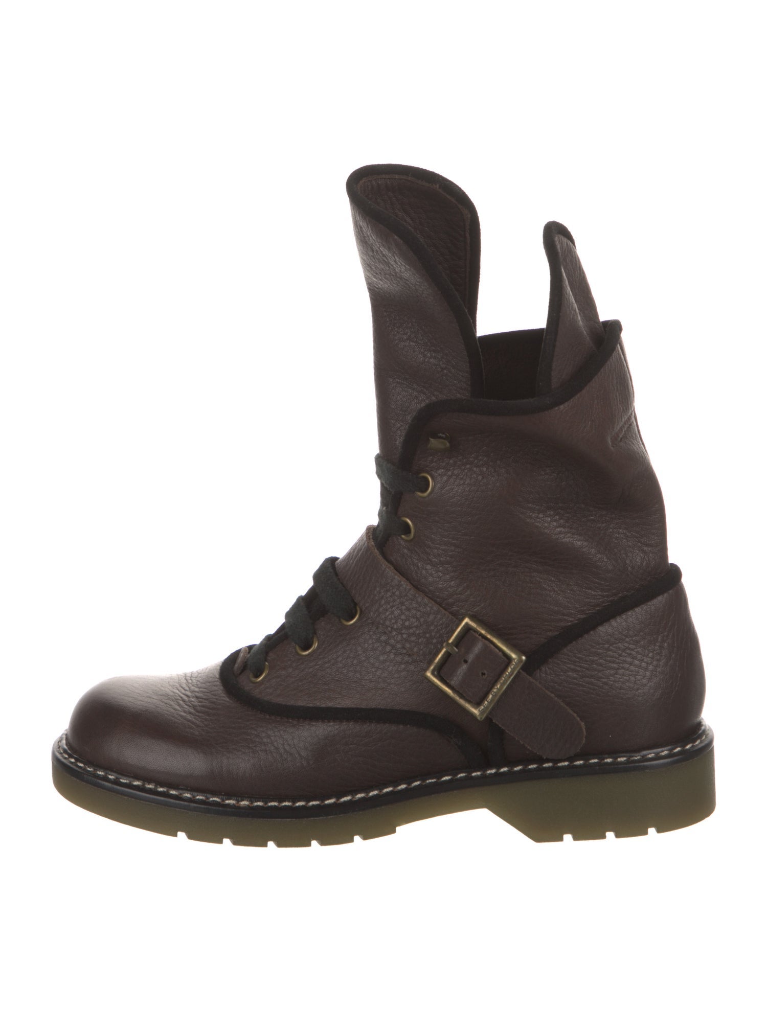 See by Chloé Leather Combat Boots